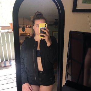Black bomber jacket